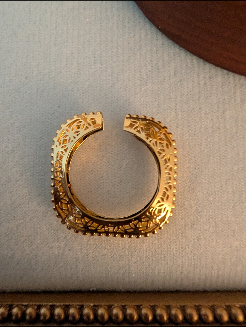 Gold Filigree Bracelet and Ring Size 7.5 - Picture 3 of 14